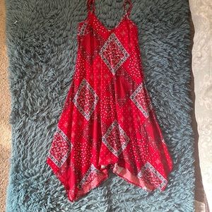 Red country style dress